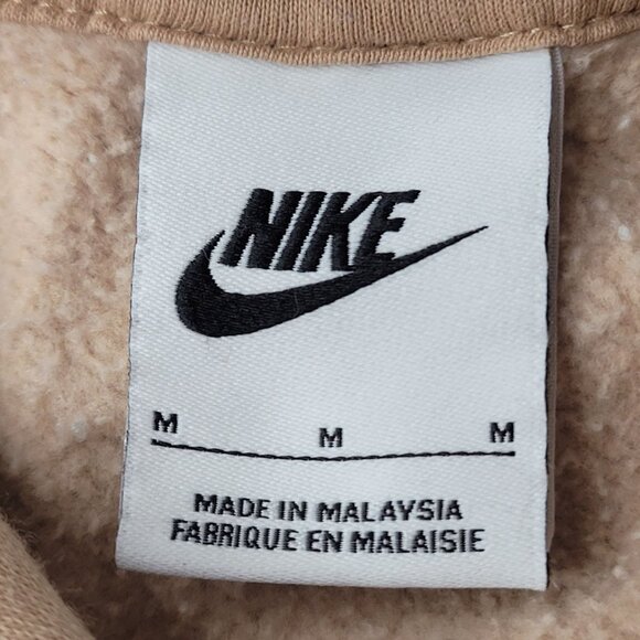 Nike Hoodie Center Swoosh Women’s Beige Oversized Pullover Size M - Picture 12 of 12